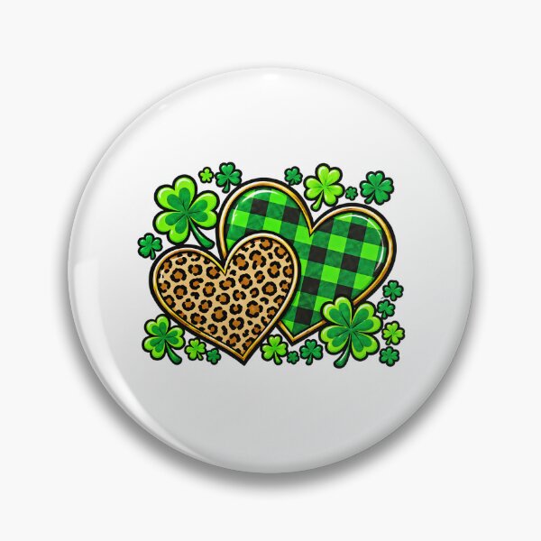 Item preview, St Patrick's Day Hearts Lucky Clover Leopard Cowhide designed and sold by ArtDesignTp.