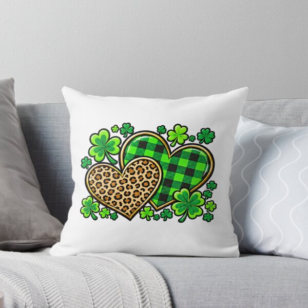 Item preview, St Patrick's Day Hearts Lucky Clover Leopard Cowhide designed and sold by ArtDesignTp.