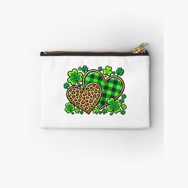 Item preview, St Patrick's Day Hearts Lucky Clover Leopard Cowhide designed and sold by ArtDesignTp.