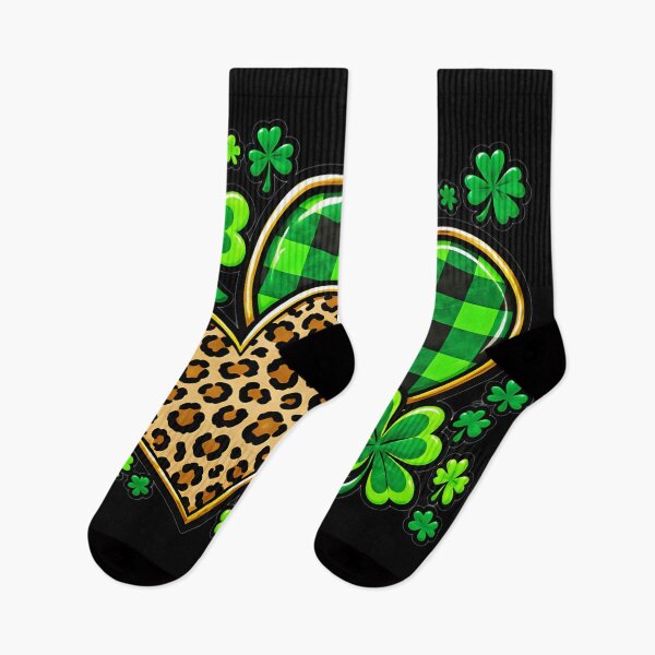 Item preview, St Patrick's Day Hearts Lucky Clover Leopard Cowhide designed and sold by ArtDesignTp.