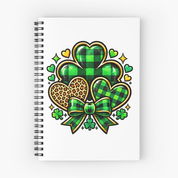 Item preview, St Patrick's Day Hearts Leopard Cowhide Lucky Clover designed and sold by ArtDesignTp.