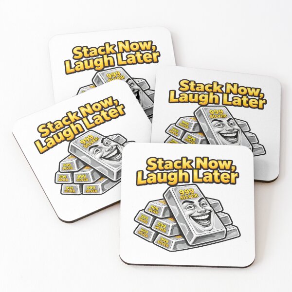 Item preview, Stack Now Laugh Later Funny Silver Stacker Metal Humor designed and sold by ArtDesignTp.