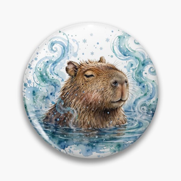 Item preview, Soak Away the Day Capybara Onsen, Funny Capybara Hot Spring Watercolor, Zen Spa Animal Gift designed and sold by LunaAdventurer.