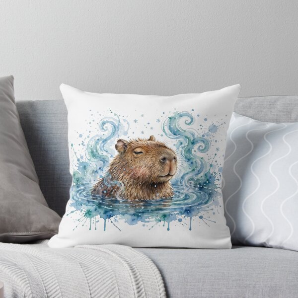 Item preview, Soak Away the Day Capybara Onsen, Funny Capybara Hot Spring Watercolor, Zen Spa Animal Gift designed and sold by LunaAdventurer.