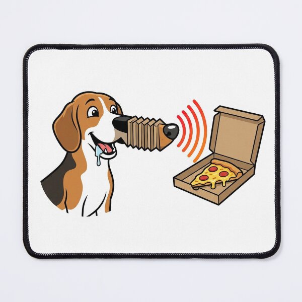 Item preview, Beagle Nose Radar Pizza Tracker | Funny Hound Dog Sticker designed and sold by YNAMREG.