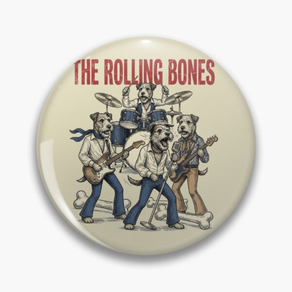 Item preview, The Rolling Bones Dog Band Funny Blues Rock Dog Vintage Blues Rock Gift Dog Lover Music Lover Gift designed and sold by FurRealStudioCo.
