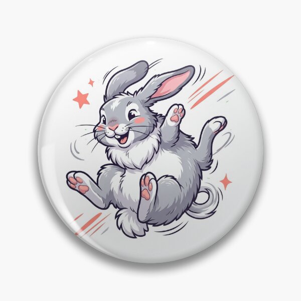Item preview, Bunny Midair Binky Explosion | Funny Happy Rabbit Sticker designed and sold by YNAMREG.