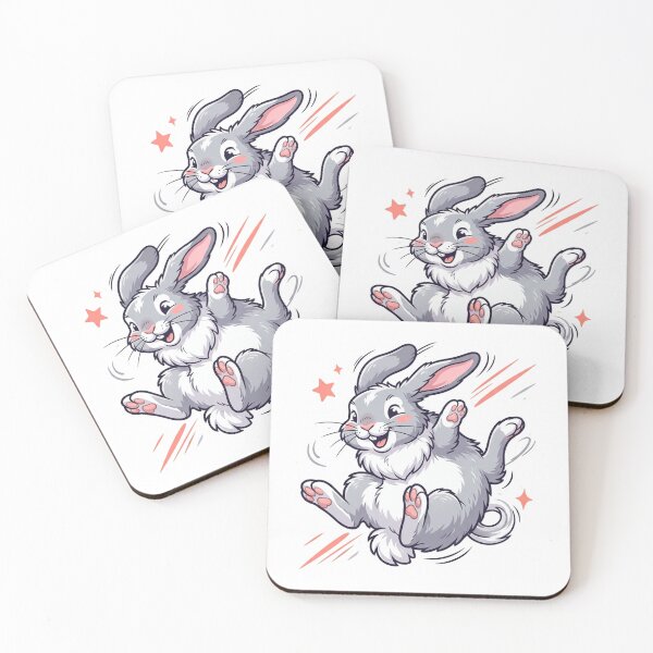 Item preview, Bunny Midair Binky Explosion | Funny Happy Rabbit Sticker designed and sold by YNAMREG.
