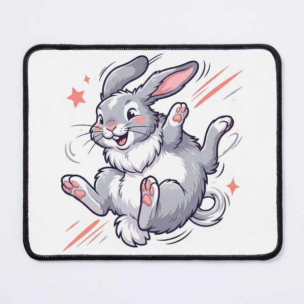 Item preview, Bunny Midair Binky Explosion | Funny Happy Rabbit Sticker designed and sold by YNAMREG.