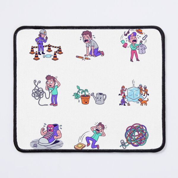 Item preview, Everyday Mishaps and Minor Disasters Funny Retro Sticker Sheet designed and sold by mood-draftsman.