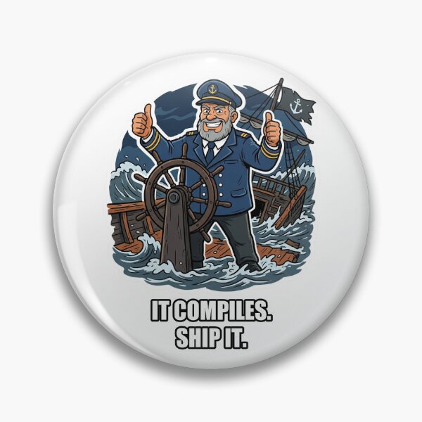 Item preview, It Compiles Ship It Sticker | Funny Release Deployment Meme | Programmer Gift designed and sold by YNAMREG.