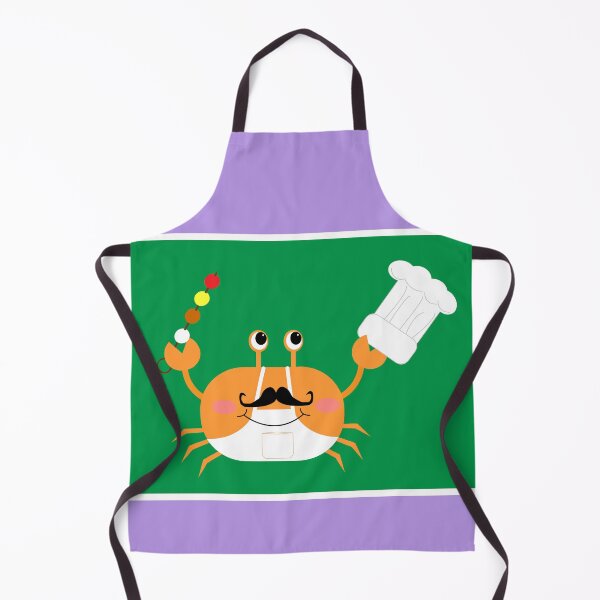Item preview, Fun crab cook with mustache and a skewer on the claw designed and sold by Sock Garden.
