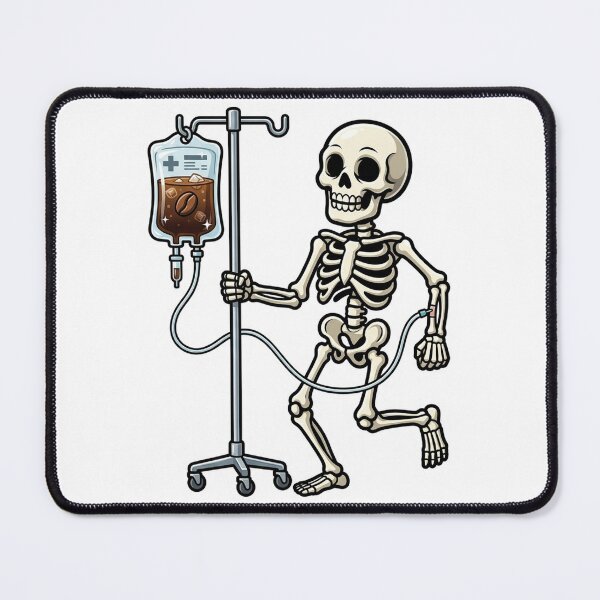 Item preview, Coffee IV Drip Skeleton | Funny Espresso Burnout Sticker designed and sold by YNAMREG.