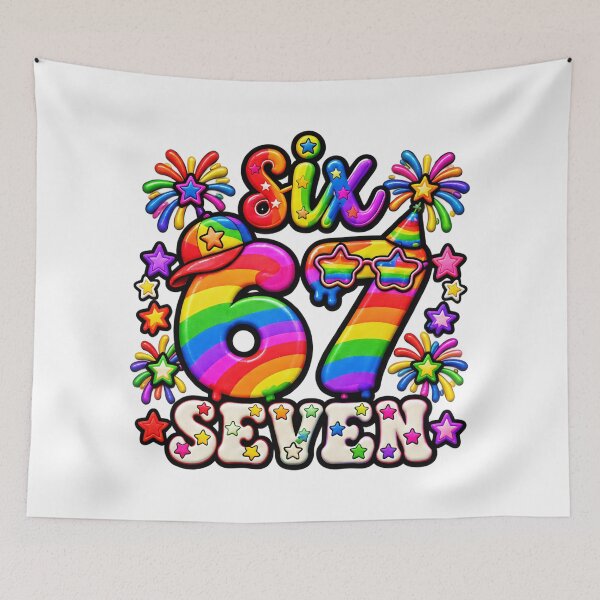 Item preview, Six Seven 67 Funny 4th of July Patriotic Flag Meme designed and sold by ArtDesignTp.