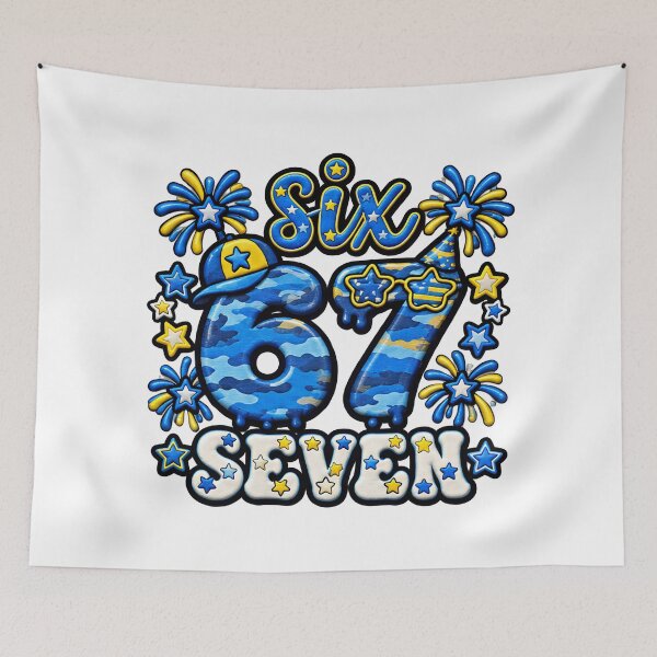 Item preview, Six Seven 67 American Flag Patriotic Meme Humor designed and sold by ArtDesignTp.