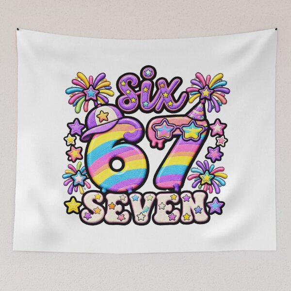 Item preview, Six Seven 67 Funny Patriotic American Flag July 4th designed and sold by ArtDesignTp.