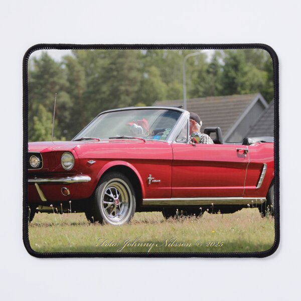 Item preview, 1965 Red Ford Mustang Cab - Retro American Muscle designed and sold by Johnny Nilsson Photo Art.