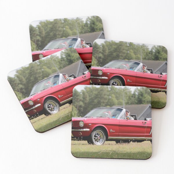 Item preview, 1965 Red Ford Mustang Cab - Retro American Muscle designed and sold by Johnny Nilsson Photo Art.