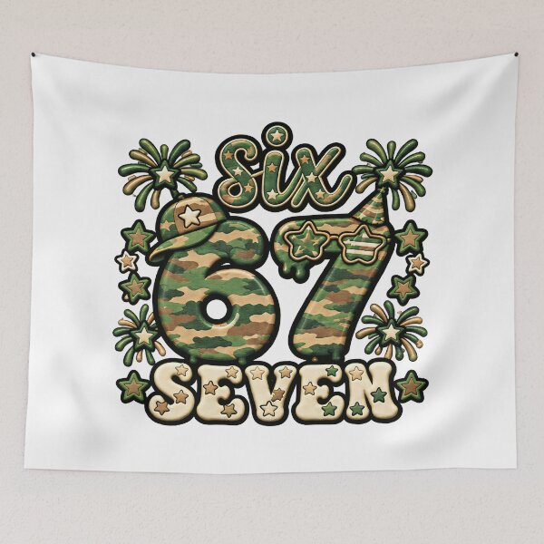 Item preview, Six Seven 67 Patriotic Funny 4th of July American Flag designed and sold by ArtDesignTp.