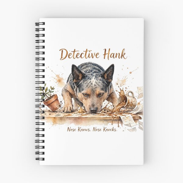Item preview, Detective Hank T-Shirt, Funny Blue Heeler Detective Dog Shirt, Australian Cattle Dog Noir Tee designed and sold by LunaAdventurer.