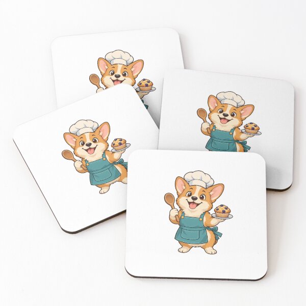 Item preview, Baking Corgi with Blueberry Muffin designed and sold by CozyMigo.