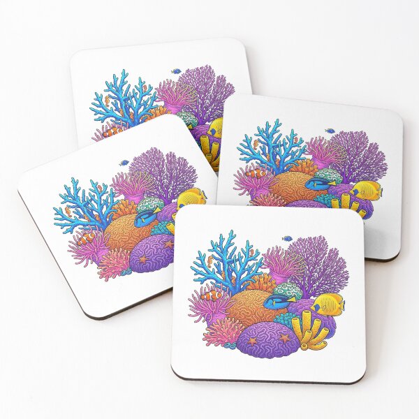 Item preview, Colorful Coral Reef Art | Ocean Ecosystem Illustration | Gift for Scuba Divers designed and sold by YNAMREG.