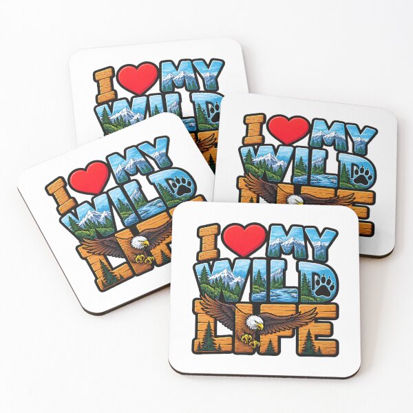 Item preview, I Love My Wild Life Wild Animals Nature Lover Design designed and sold by ArtDesignTp.