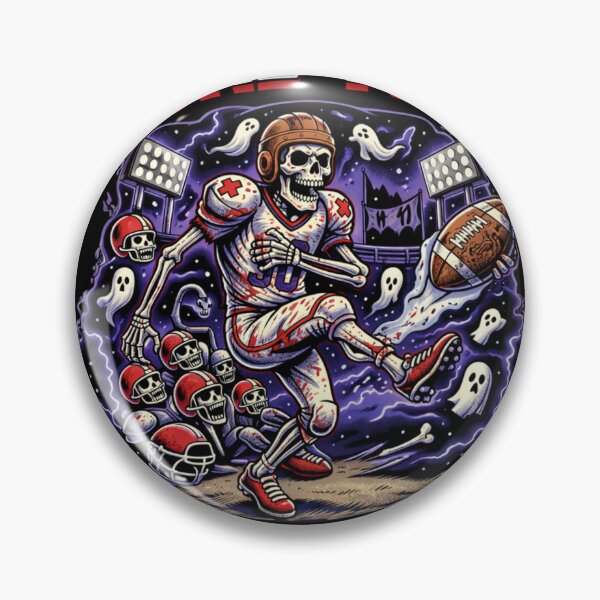Item preview, Funny Skeleton Football Player Halloween Gridiron Ghost designed and sold by Simon-art-land.