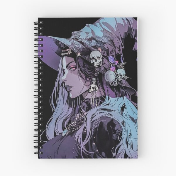 Item preview, Dark Witch with Pink Eyes – Gothic Occult Illustration designed and sold by · GAMING SOUL ·.