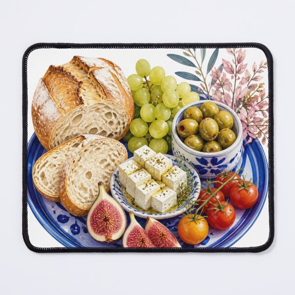 Item preview, Mediterranean Food Platter with Bread Cheese and Fruit designed and sold by takeng07.