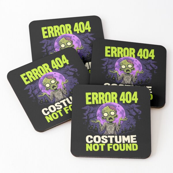 Item preview, Error 404 Costume Not Found Zombie Halloween Gift designed and sold by Say It With Ink.