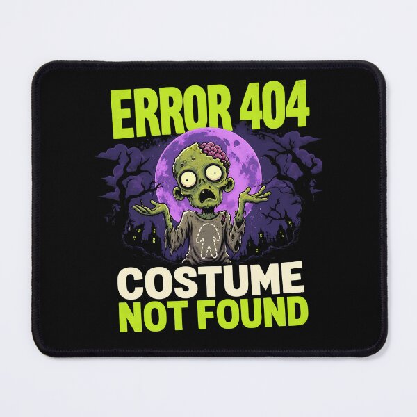 Item preview, Error 404 Costume Not Found Zombie Halloween Gift designed and sold by Say It With Ink.