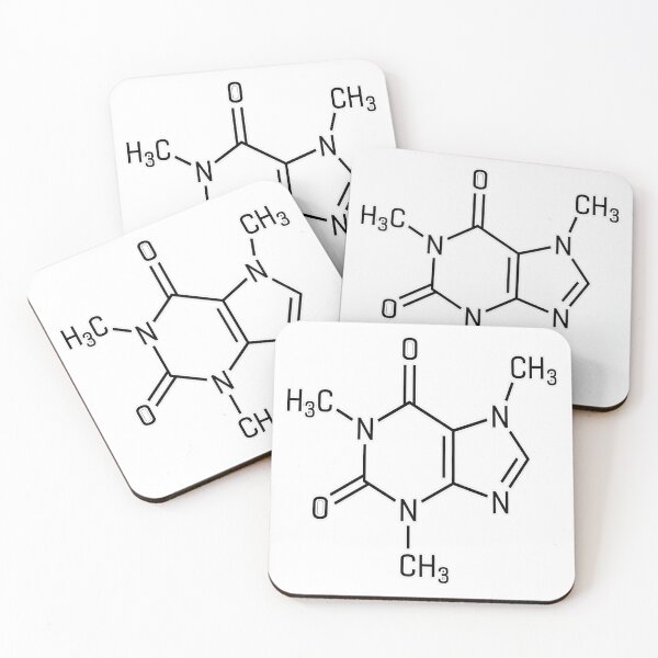 Item preview, Caffeine Molecule Chemistry Coffee designed and sold by DariaDoodleArt.