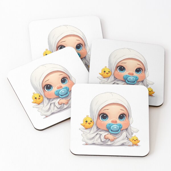 Item preview, Adorable Baby with Pacifier and Cute Little Duckling designed and sold by Print_This_Out.