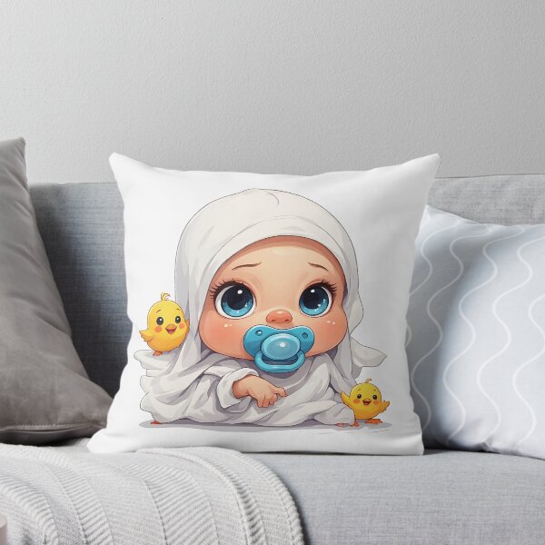 Item preview, Adorable Baby with Pacifier and Cute Little Duckling designed and sold by Print_This_Out.