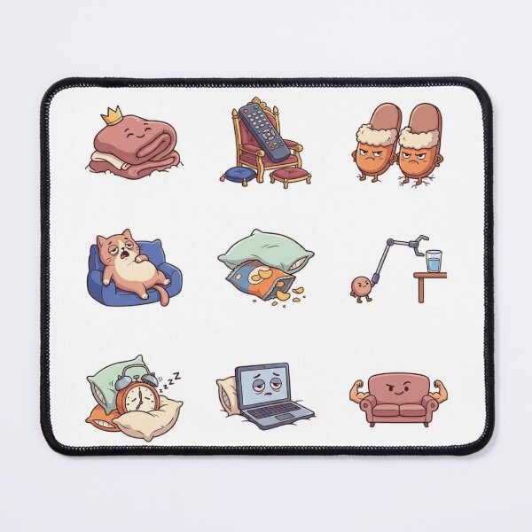 Item preview, Couch Potato Lazy Day Comfort Humor Retro Sticker Sheet designed and sold by mood-draftsman.
