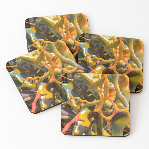 Item preview, Fluid 3D Abstract Yellow Orange Psychedelic Organic designed and sold by Keltoi-art.