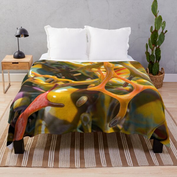 Item preview, Fluid 3D Abstract Yellow Orange Psychedelic Organic designed and sold by Keltoi-art.