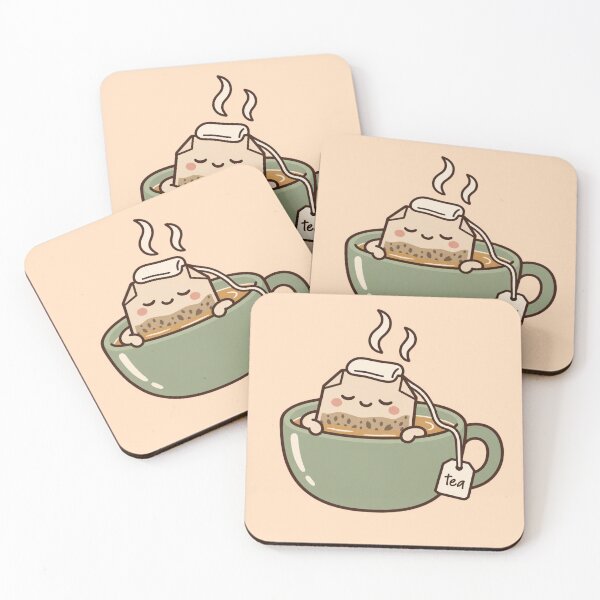 Item preview, Cozy Days Kawaii Tea Bag Onsen Currently Steeping Humor for Tea Lovers designed and sold by Im-Ara.