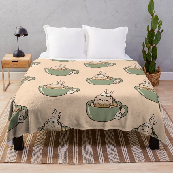 Item preview, Cozy Days Kawaii Tea Bag Onsen Currently Steeping Humor for Tea Lovers designed and sold by Im-Ara.