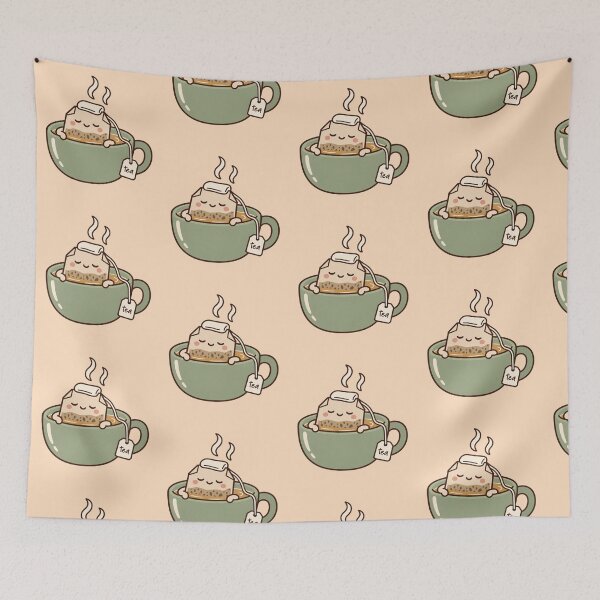 Item preview, Cozy Days Kawaii Tea Bag Onsen Currently Steeping Humor for Tea Lovers designed and sold by Im-Ara.