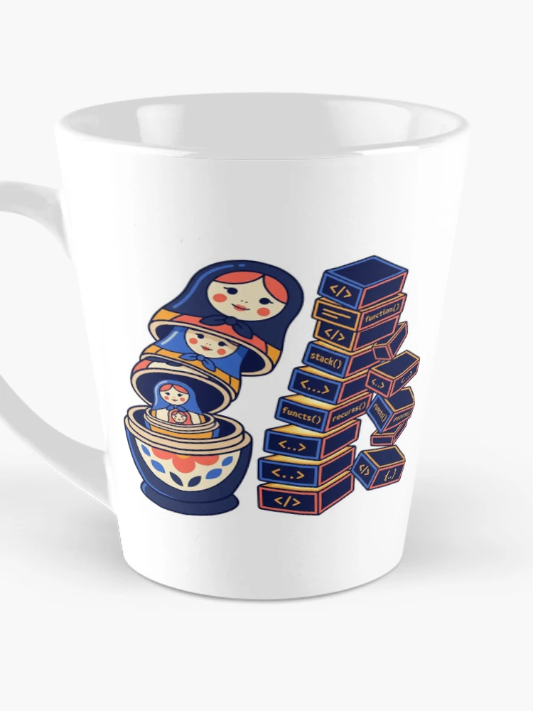 Thumbnail 3 of 4, Coffee Mug, Recursion Stack Overflow | Computer Science Sticker | Coder Gift designed and sold by YNAMREG.