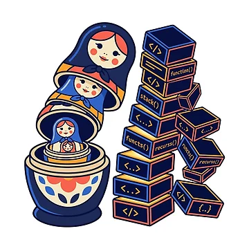 Artwork thumbnail, Recursion Stack Overflow | Computer Science Sticker | Coder Gift by YNAMREG