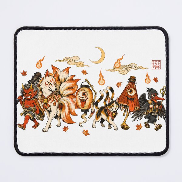 Item preview, Hyakki Yagyo Halloween Yokai Parade – Japanese Folklore Monsters designed and sold by kaxymax.