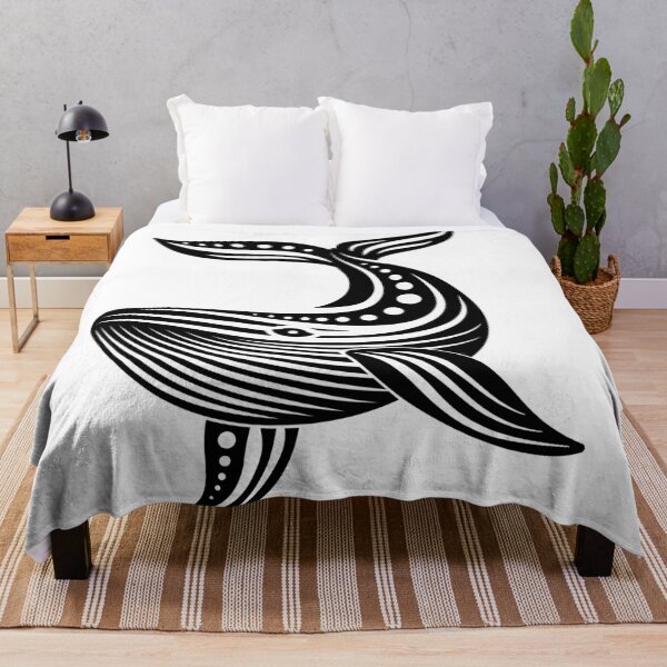Item preview, Black Tribal Whale Mystical Ocean Symbol Elegant designed and sold by Keltoi-art.