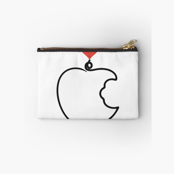 Item preview, Minimalist Apple One Line Art with Red Heart designed and sold by MirrorsFineArt.