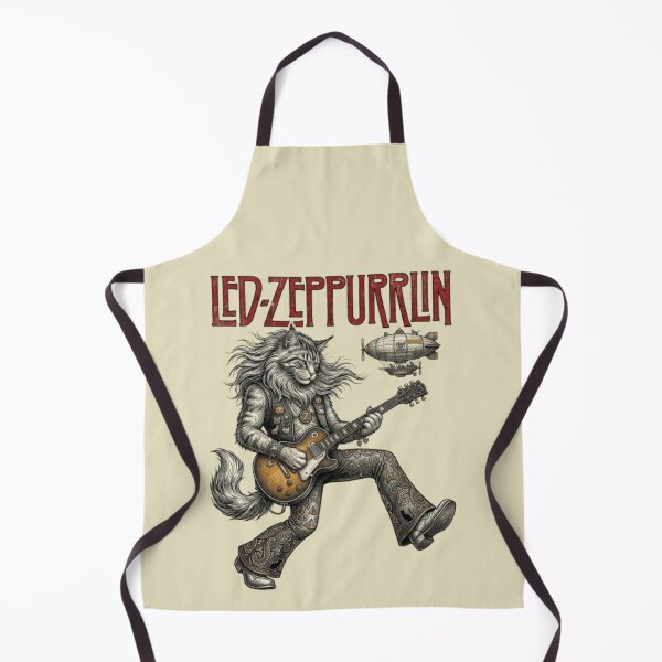 Item preview, Led Zeppurrlin Guitarist Cat Funny 70s Rock Cat Guitarist Gift Cat Lover Retro Music Gift designed and sold by FurRealStudioCo.