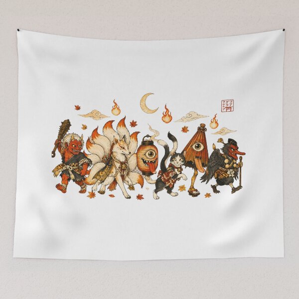Item preview, Hyakki Yagyo Halloween Yokai Parade – Japanese Demon Art designed and sold by kaxymax.