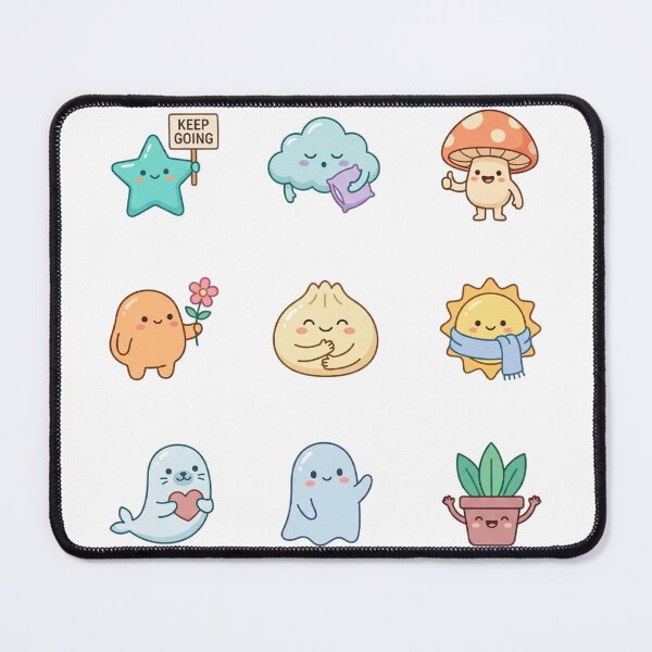 Item preview, Kawaii Positivity and Wholesome Encouragement Retro Sticker Sheet designed and sold by mood-draftsman.