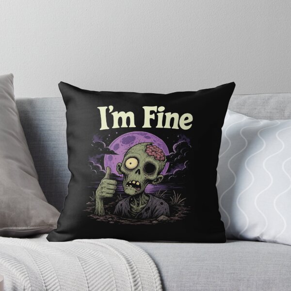Item preview, I'm Fine Zombie Thumbs Up Funny Halloween Gift designed and sold by Say It With Ink.
